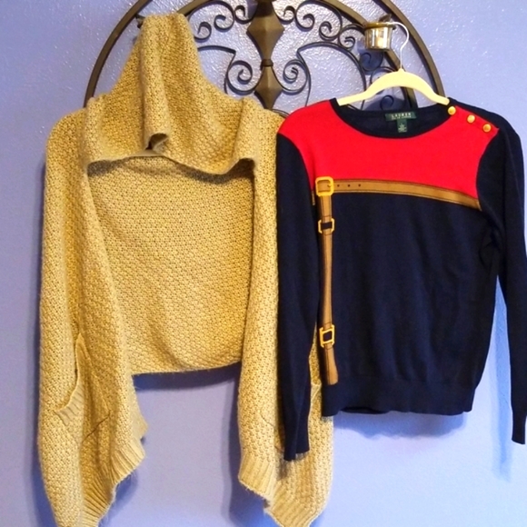 Ralph Lauren sweater and shawl - Picture 2 of 4